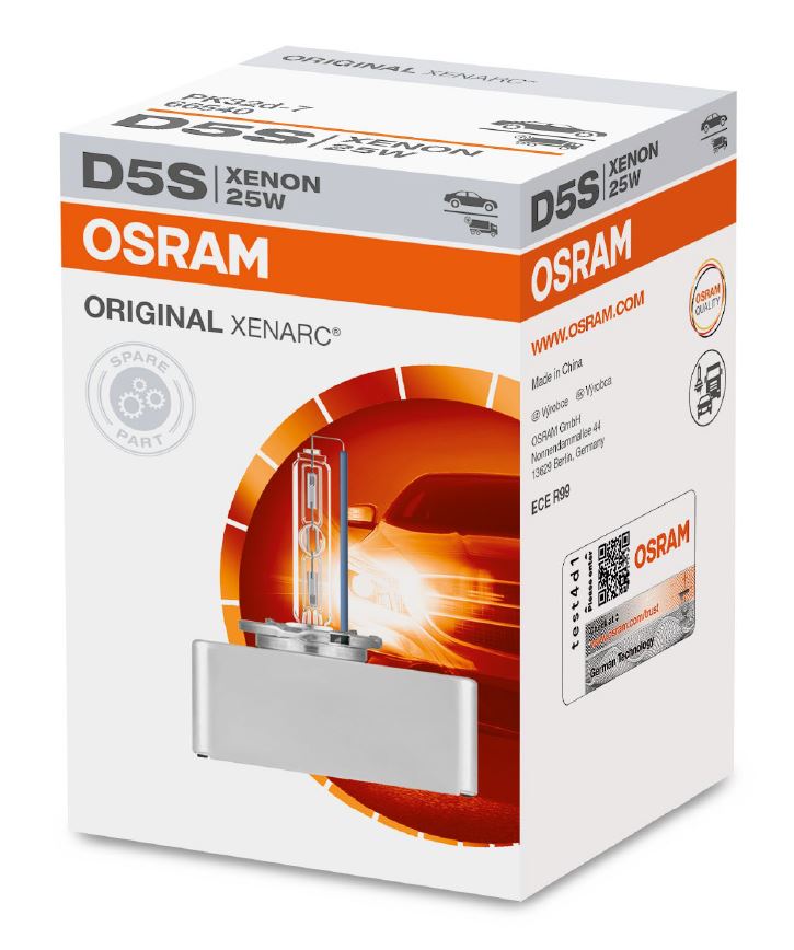 Osram HID Xenarc Original D5S 25W 2000lm PK32d-7 12V – Produktansicht