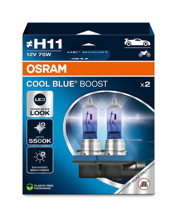 Osram HAL Cool Blue Boost H11 75W 1000lm bis 5500k PGJ19-2 12V 2er Pack