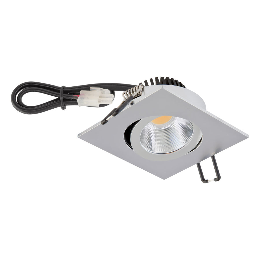EVN Power-LED Leuchte Chrom matt schwenkbar viereckig 83x83x32mm 6W 3000K 620lm 21-40° IP20