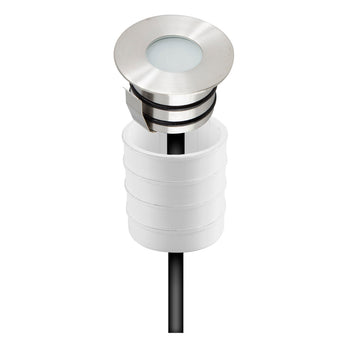 EVN LED Bodeneinbauleuchte Edelstahl rund 45x33mm 0,6W 3000K 36lm >80° 12V IP65