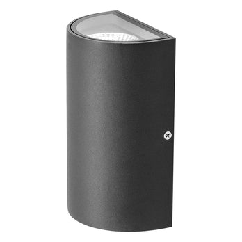 EVN LED 2-flammige Leuchte anthrazit halbrund 160x100x66mm 2x6W 4000K 469lm >80° 100-240V IP54
