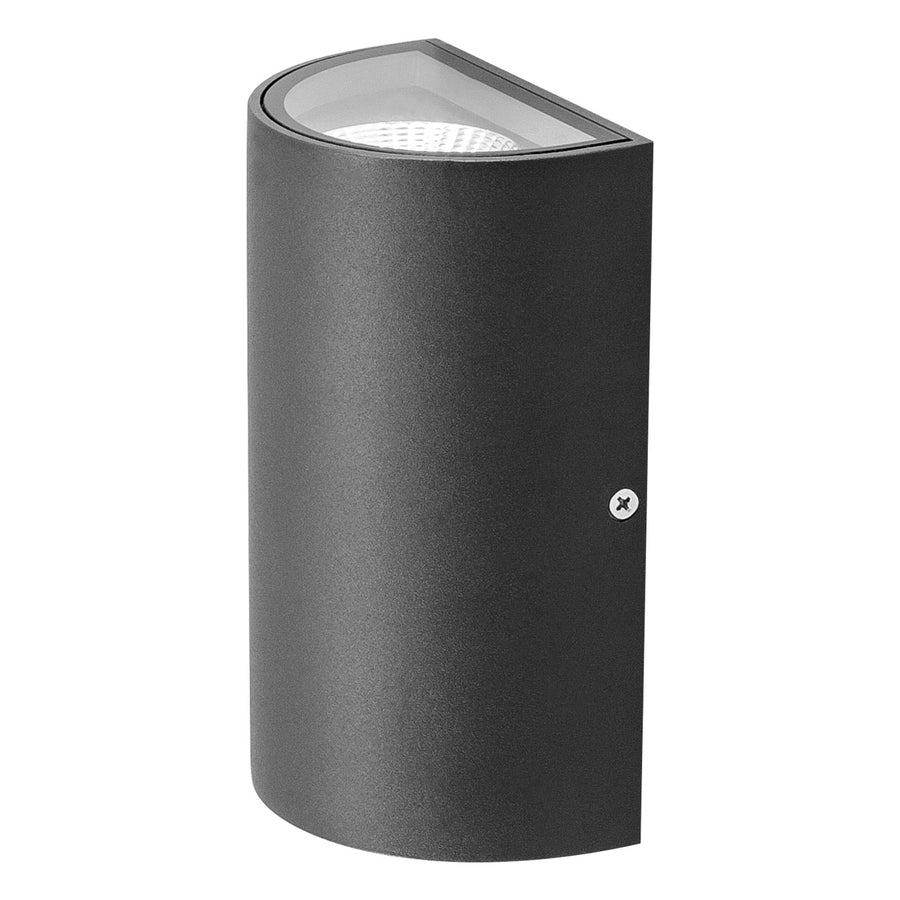 EVN LED 2-flammige Leuchte anthrazit halbrund 160x100x66mm 2x6W 4000K 469lm >80° 100-240V IP54
