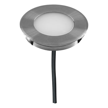 EVN LED Bodeneinbauleuchte Edelstahl Optik rund 60x15mm 1W 4000K 58lm >80° 12V IP67