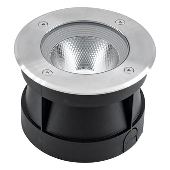 EVN LED Bodeneinbauleuchte Edelstahl Optik rund 180x125mm 12W 3000K 1052lm 5-10° 110-240V IP67