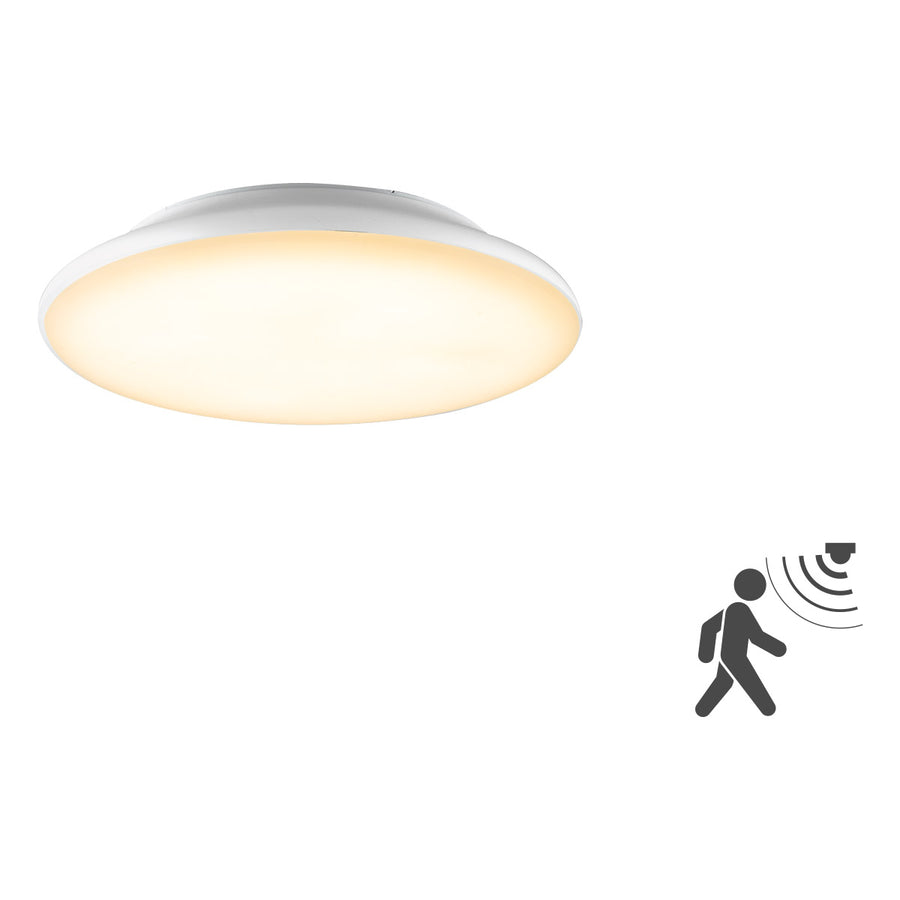 EVN LED Leuchte Sensor weiß rund 250x55mm 12W 3000 bis 5700K 1200lm >80° 200-240V IP54
