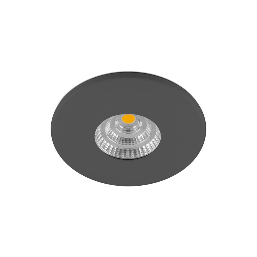 EVN LED Leuchte anthrazit rund 90x25mm 4,5W 3000K 380lm 21-40° 200-240V IP44