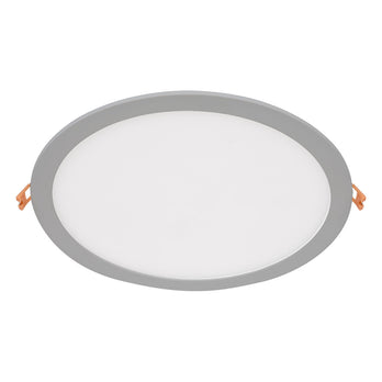 EVN LED Panel Silber rund 300x22mm 27W 3000K 2160lm >80° IP20