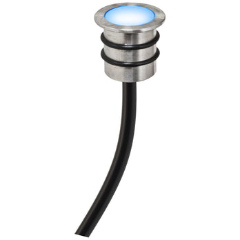 EVN LED Lichtpunkt Edelstahl Optik rund 18x15mm 0,2W blauK >80° 12V IP68