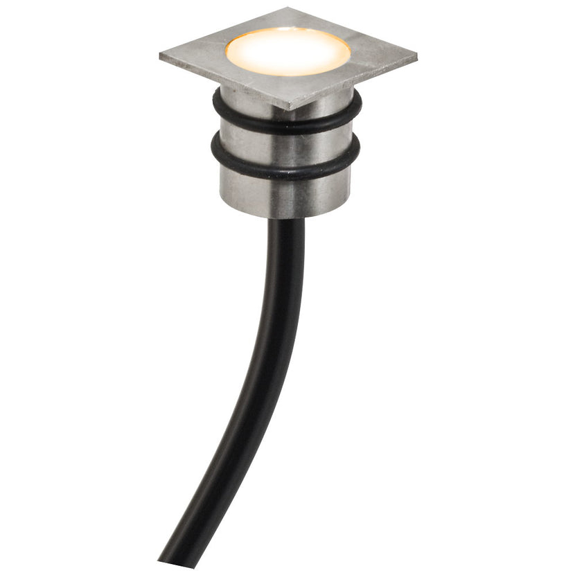 EVN LED Lichtpunkt Edelstahl Optik viereckig 18x18x15mm 0,2W 3000K >80° 12V IP68