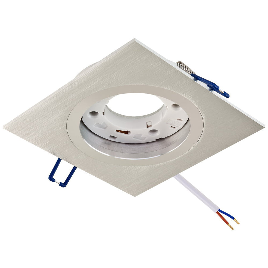 EVN Deckeneinbauleuchte Aluminium poliert viereckig 128x128x29mm 230V IP20