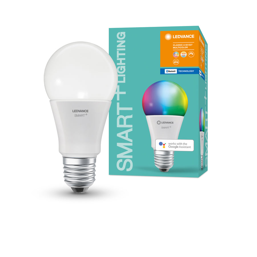 LEDVANCE LED Smart+ Bluetooth CL A 10-60W/RGBW E27 810lm matt 240° dimmbar