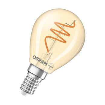 Osram / Ledvance LED Filament Vintage 1906 Tropfen P klar 300° Spiral 4,9-40W/922 extra warmweiß 470lm E14 220-240V dimmbar