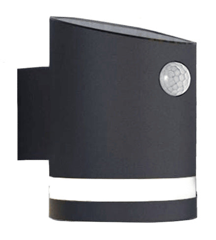 Modee Solar Wand Leuchte LED 120x95x130mm Edelstahl Kunststoff schwarz 9000K IP44 3,7V Batterie