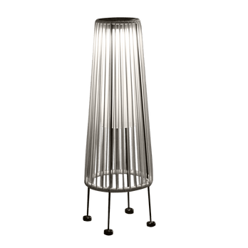 Modee Solar Larterne Leuchte LED 170x480mm Metall Kunststoff grau 9000-9800K IP44 1,2V Batterie