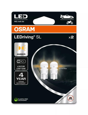 Osram LED LEDriving SL Yellow W5W 1W 7lm W2.1x9.5d 12V 2er Blister