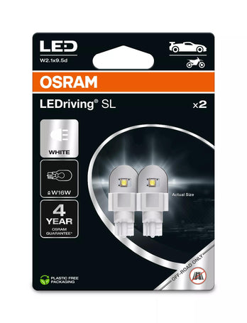 Osram LED LEDriving SL White W16W 2W 280lm W2.1x9.5d 12V 2er Blister