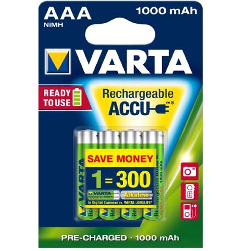 Varta Akku Ready2Use AAA 05703 1000mAh 4er Blister