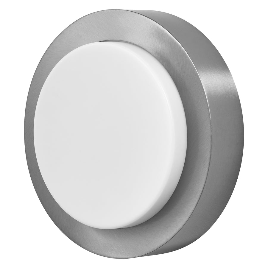 Osram LED Wandleuchte Endura Style Disc 8W/3000K 370lm warmweiß nicht dimmbar stahl IP44