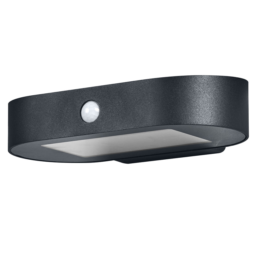 Osram LED Wandleuchte Endura Style Solar Oval S Sensor 4W/3000K 380lm warmweiß nicht dimmbar schwarz IP44