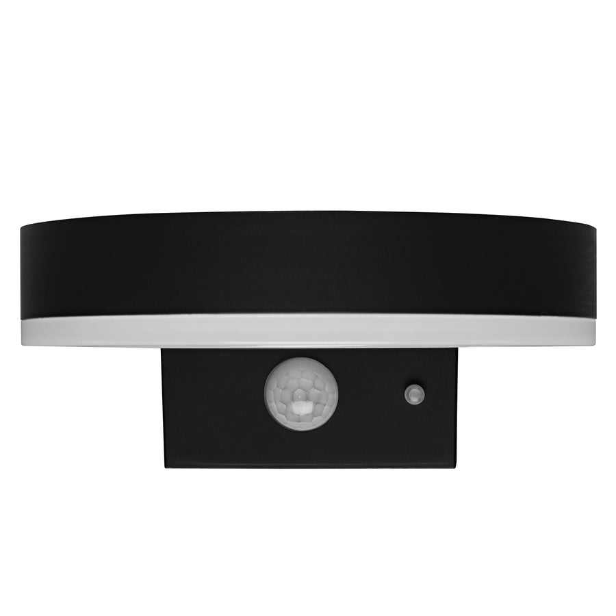 LEDVANCE LED Wandleuchte Endura Style Solar Sensor Single Circle 6W/3000K 400lm warmweiß dimmbar schwarz IP44