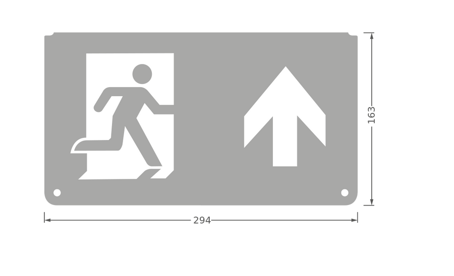 LEDVANCE Leuchten-Zubehör EM Exit Picto Up Piktogrammeinsatz Grün