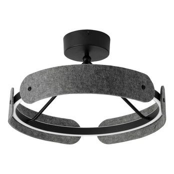 Osram LED Deckenleuchte Decor Curve Felt 33W/3000K 1000lm warmweiß nicht dimmbar dunkelgrau IP20