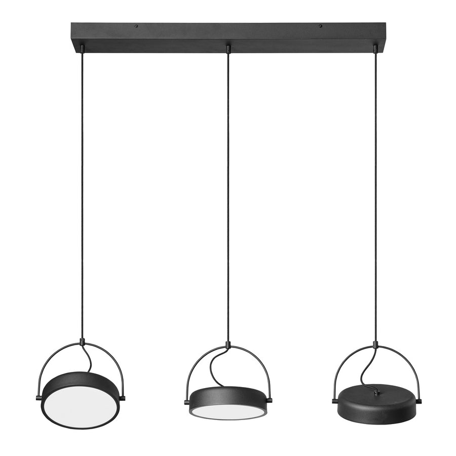 Osram LED Pendelleuchte Decor Puck 3-flammig LN 36W/3000K 1250lm warmweiß nicht dimmbar schwarz IP20