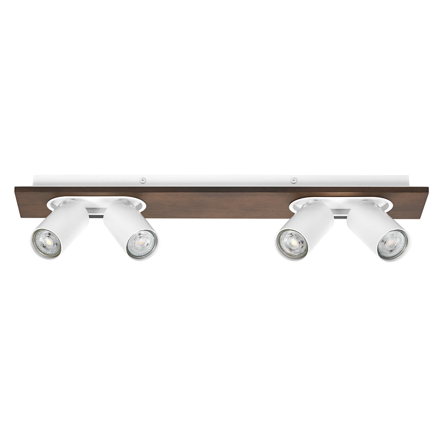 Osram LED Spot Decor Mercury 4-flammig 13,6W/2700K 920lm warmweiß dimmbar weiß/Holzdekor IP20