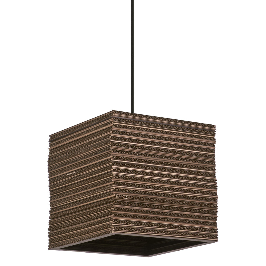 Osram Pendelleuchte Decor Cardboard Square 1-flammig E27 nicht dimmbar braun IP20