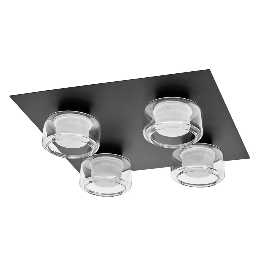 Osram LED Deckenleuchte Orbis Flame 4-flammig Click 22W/3000-4000K 1400lm tunable white nicht dimmbar schwarz IP44