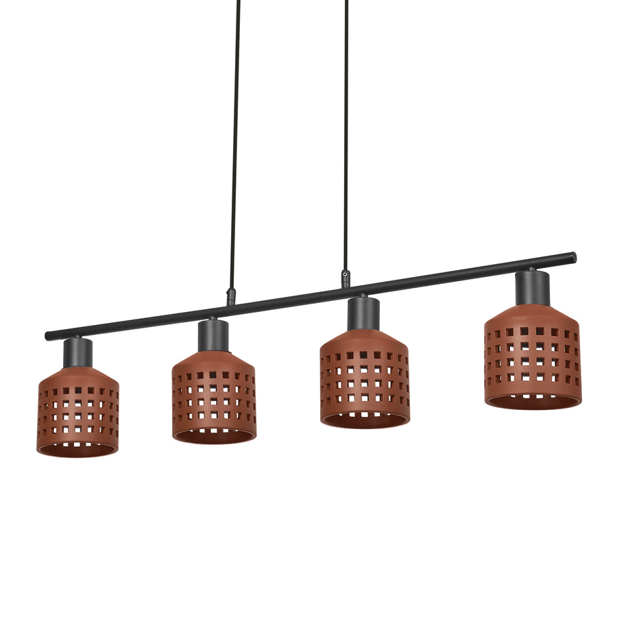 Osram Pendelleuchte Decor Clay Windows LN 4-flammig E27 nicht dimmbar braun IP20