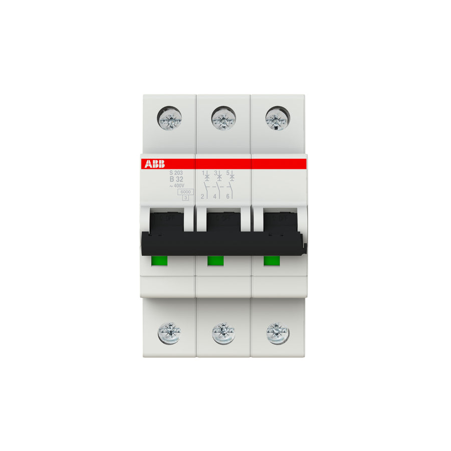 ABB Leitungsschutzschalter S203-B32 3-polig Charakteristik B 32 A 6 kA