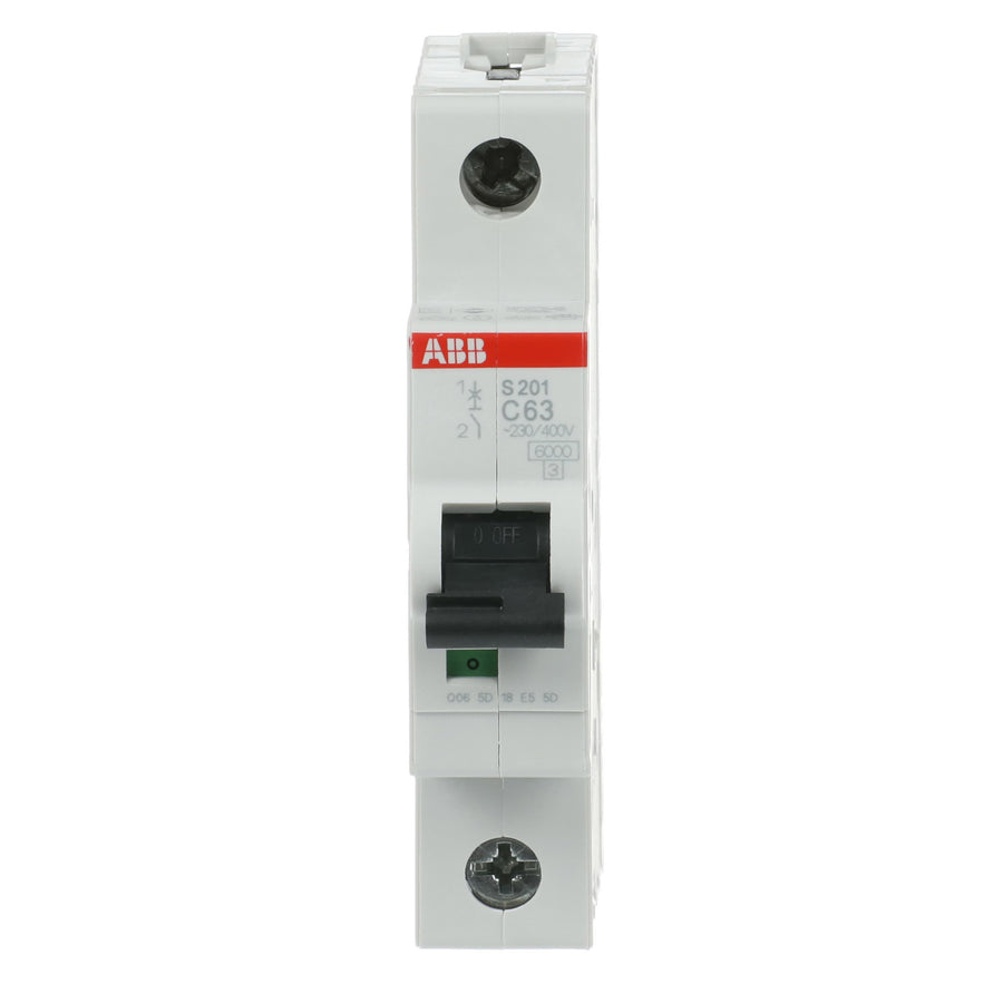ABB Leitungsschutzschalter S201-C63 1-polig Charakteristik C 63 A 6 kA