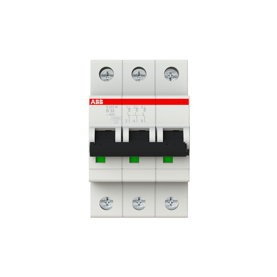 ABB Leitungsschutzschalter S203M-B32 3-polig Charakteristik B 32 A 10 kA