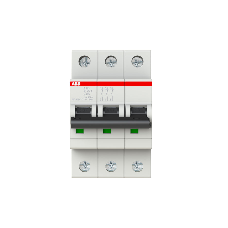 ABB Leitungsschutzschalter S203-K25 3-polig Charakteristik K 25 A 6 kA