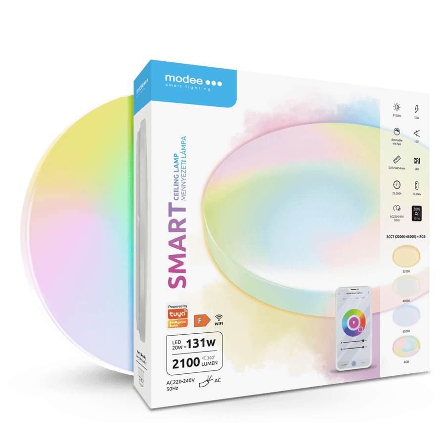 Modee LED-Deckenleuchte Smart Tuya-WLAN 120° RGB 20W 2.100lm IP20