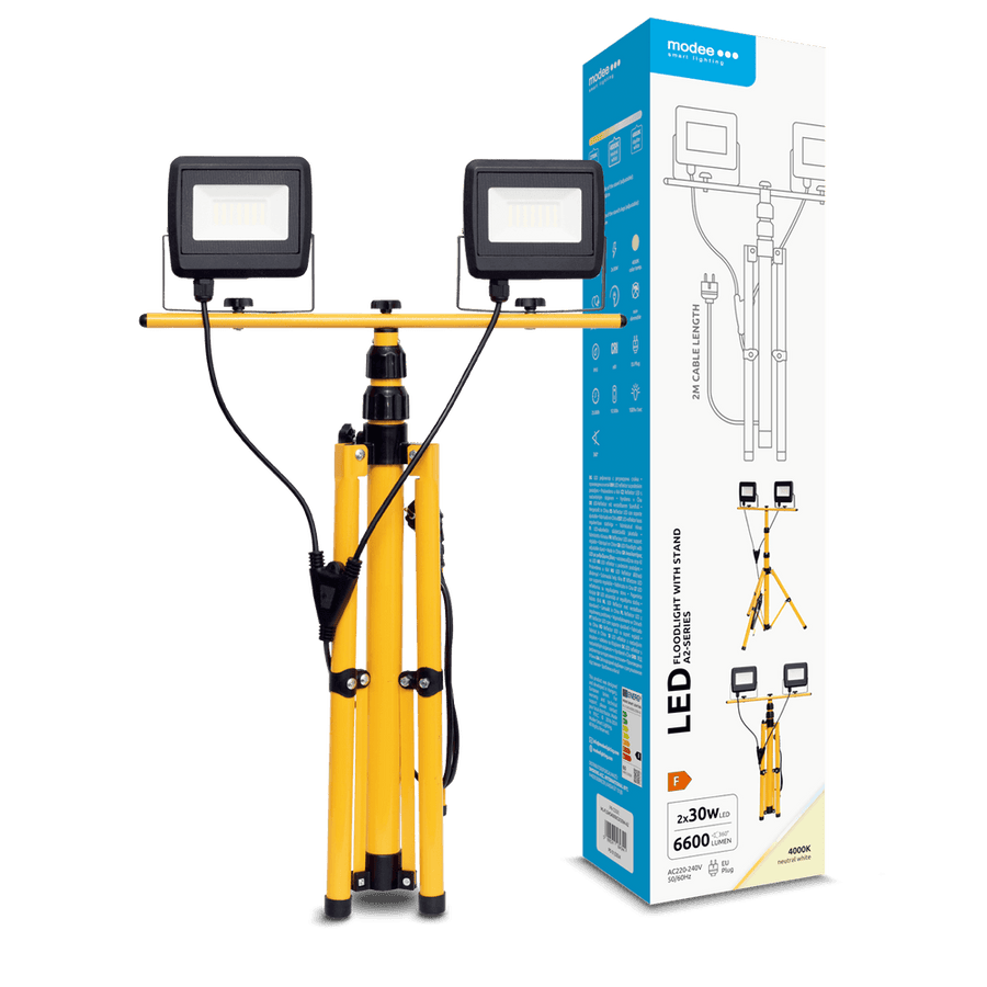 Modee LED-Arbeitsleuchte mit Stativ 120° A2-series 2×30W 6.600lm IP65