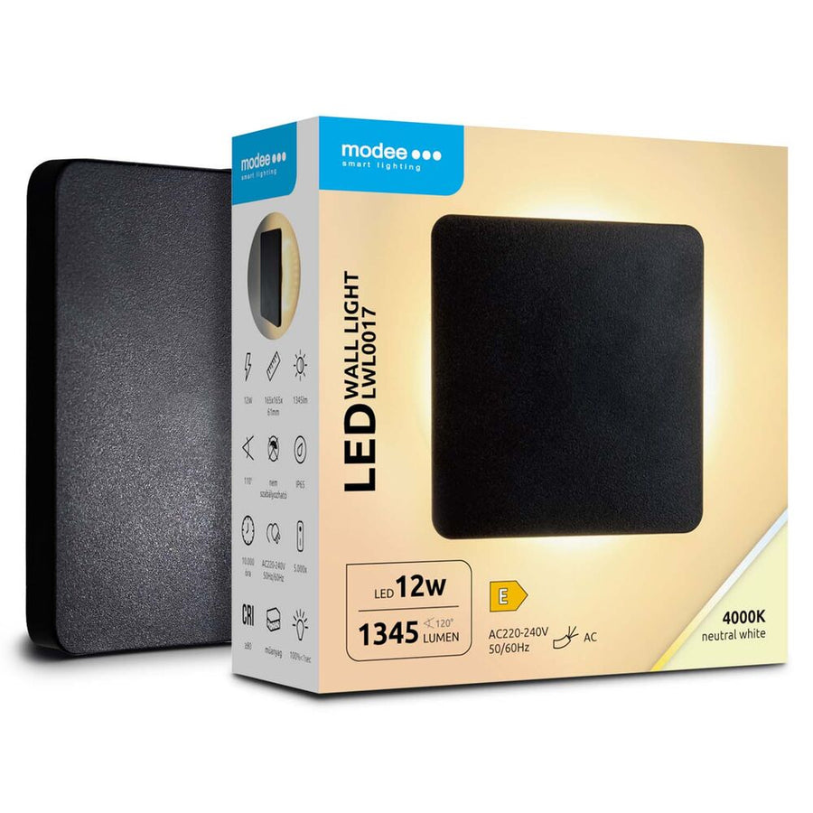 Modee LED-Wandleuchte LWL0017 165x165x61mm 12W 1.345lm IP65
