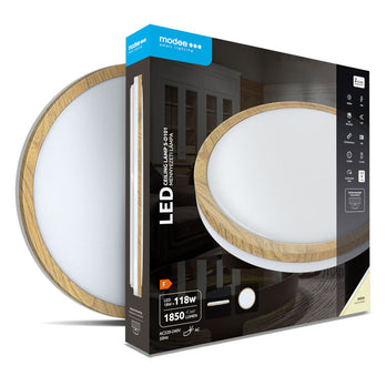 Modee LED-Deckenleuchte D336x55mm S-D101 Holzoptik 18W 1.850lm 4000K IP20