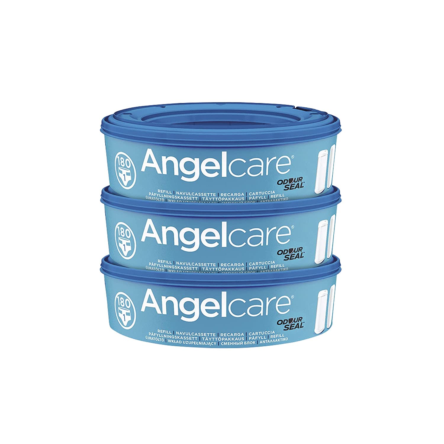 Angelcare 3er Pack Nachfüllkassetten Plus für Windeleimer Comfort, Comfort Plus und Deluxe