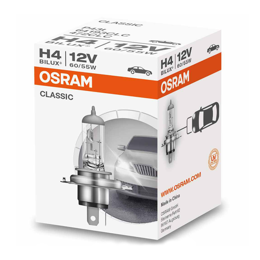 Osram HAL Classic H4 60/55W P43t 12V – Produktansicht