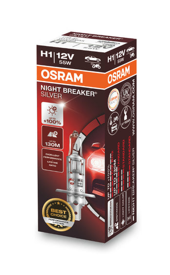 Osram HAL Night Breaker Silver H1 55W 1550lm P14.5s 12V