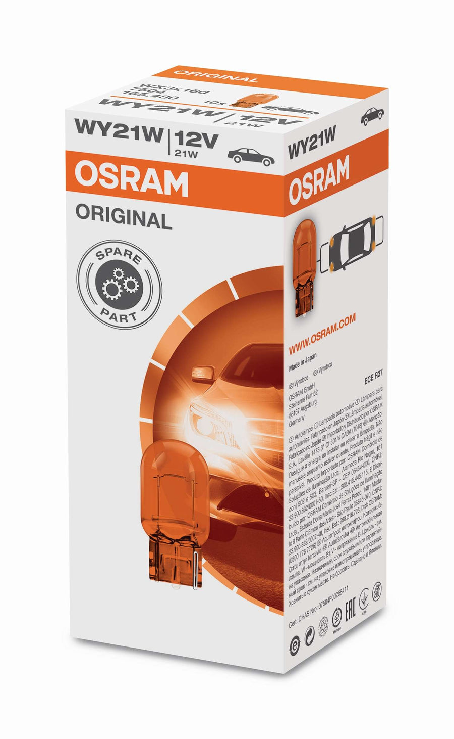 Osram AUX WY21W 21W 280lm WX3x16d 12V – Produktansicht