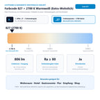 Lichtfarbe 827 (2700 K Warmweiß (Extra-Wohnlich)) und Lichtstrom 806 lm für Osram LED Filament Superstar Classic A60 klar 300° 7-60W/827 warmweiß 806lm E27 220-240V dimmbar