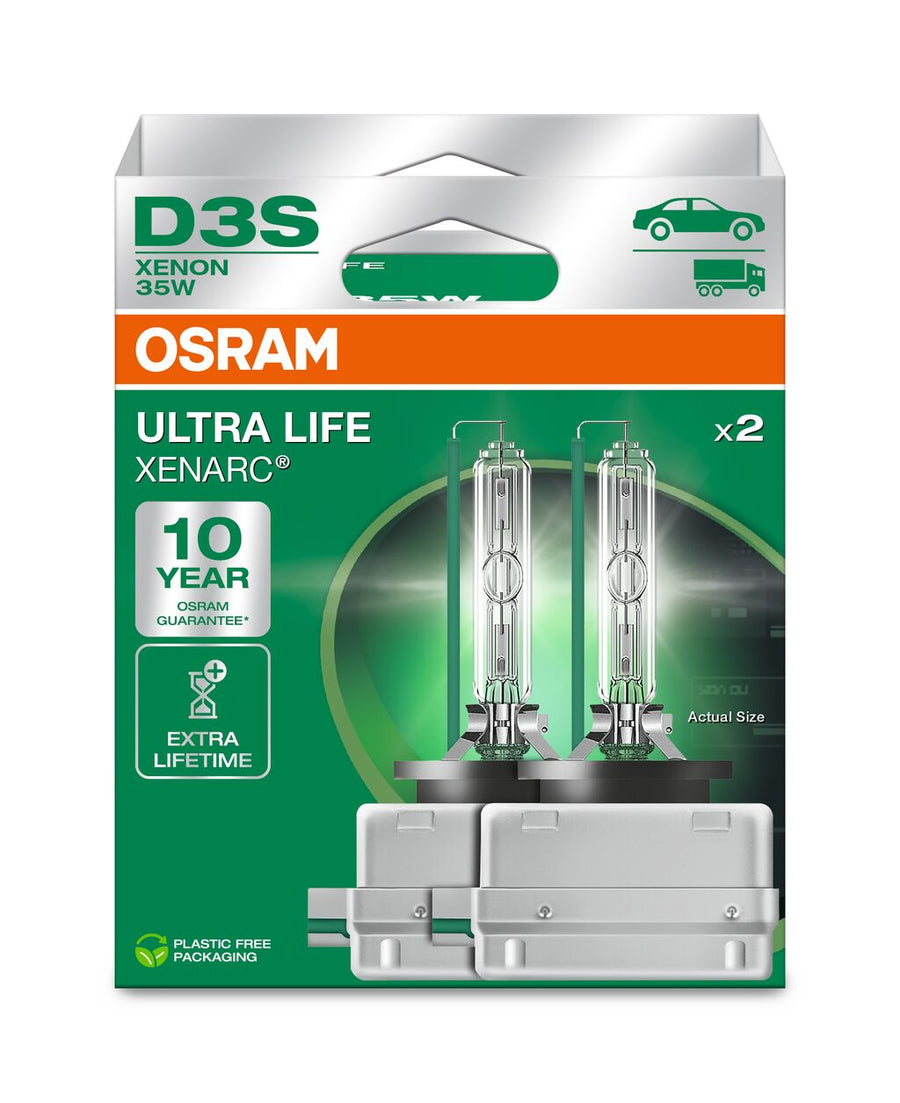 Osram HID Xenarc Ultra Life D3S 35W 3200lm PK32d-5 42V 2er Pack – Produktansicht