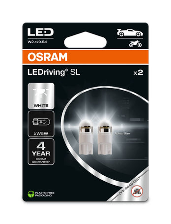 Osram LED LEDriving SL White W5W 1W 70lm 6000k W2.1x9.5d 12V 2er Blister
