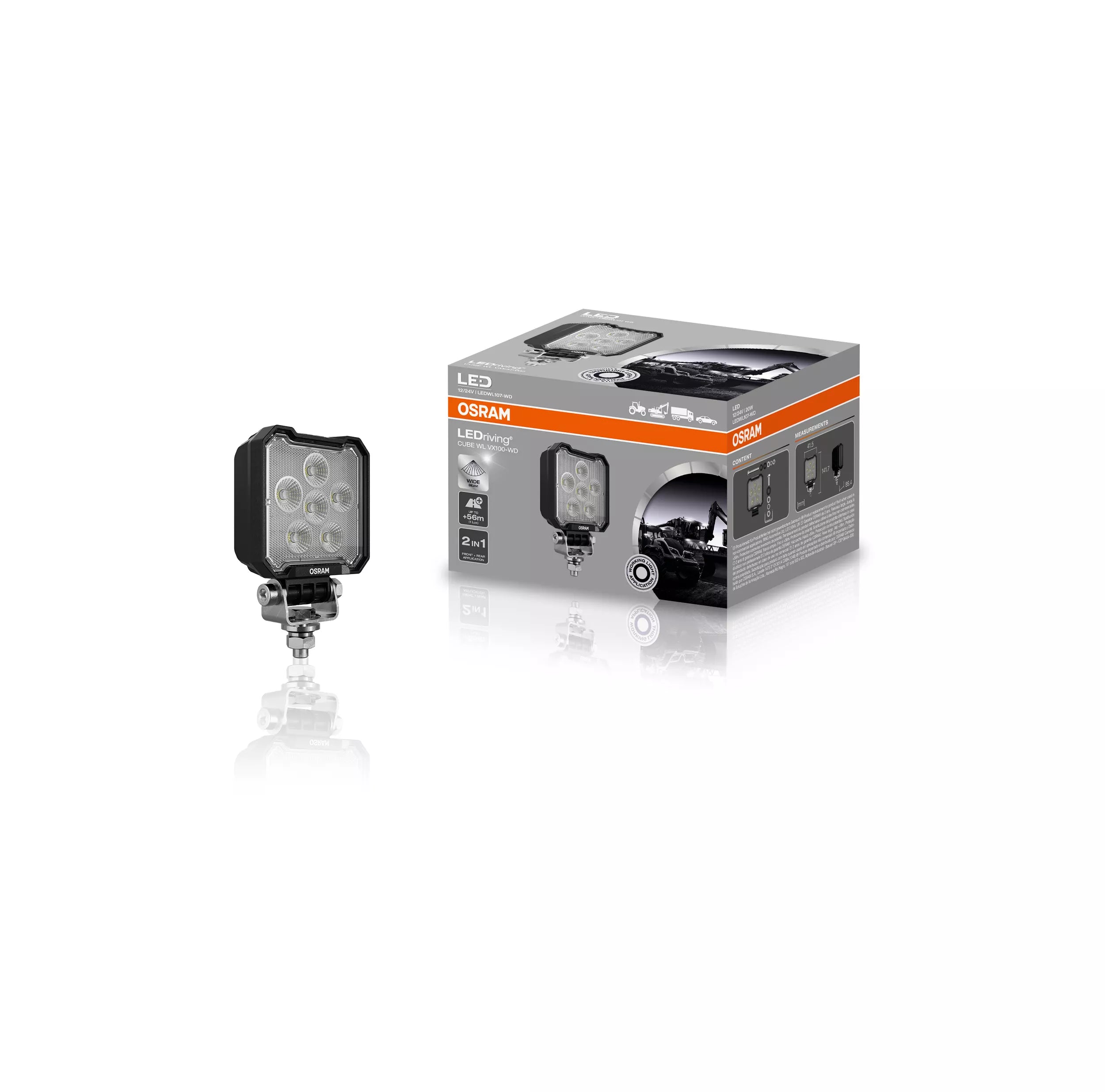 Osram LED Cube WL VX100-WD Arbeitsscheinwerfer 20W 2000lm 6000K 12/24V