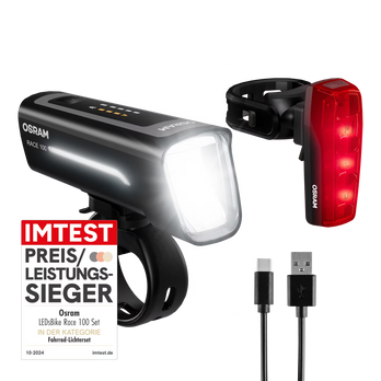 Osram LED LEDsBIKE Race 100 Fahrradbeleuchtung Set 115lm 5400K