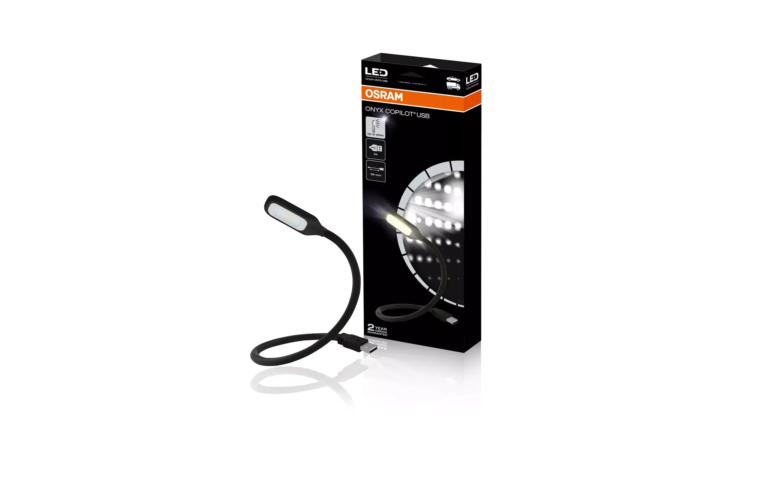 Osram LED Onyx Copilot USB Leseleuchte 20lm 3200K