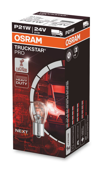 Osram AUX Truckstar Pro P21W LKW 21W 460lm BA15s 24V